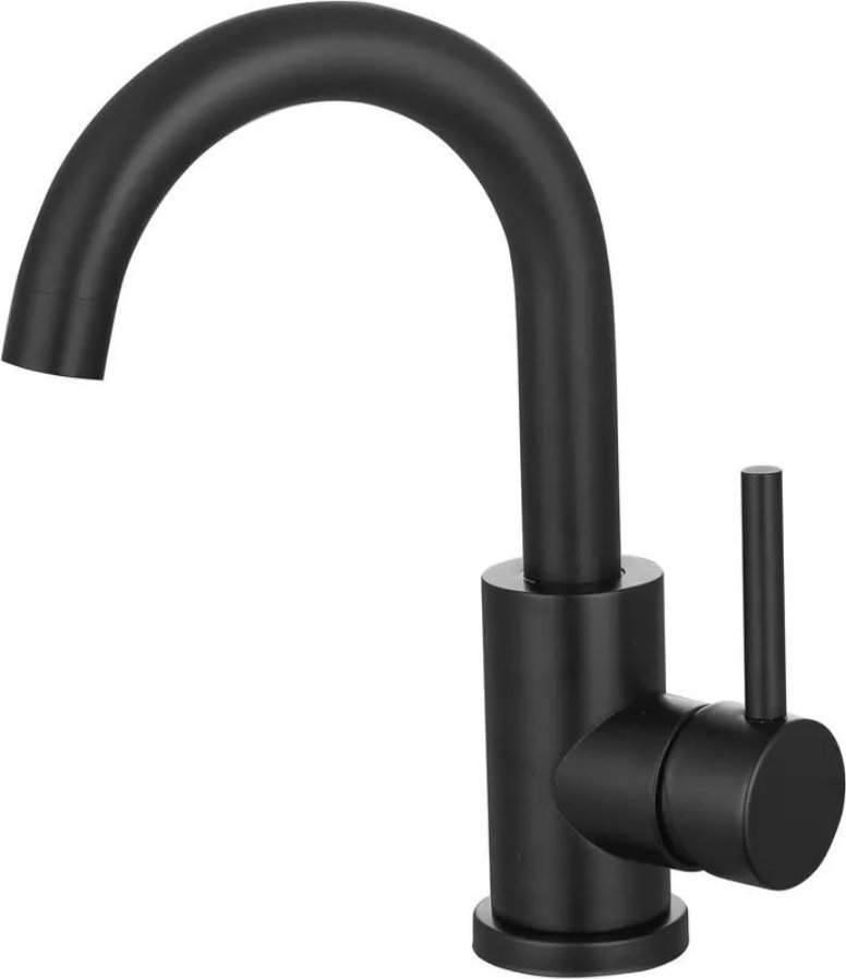 Bateria umywalkowa Delvant DELVANT SENTO BATERIA STOJĄCA ŁAZIENKOWA STAL CZARNA OKRĄGŁA