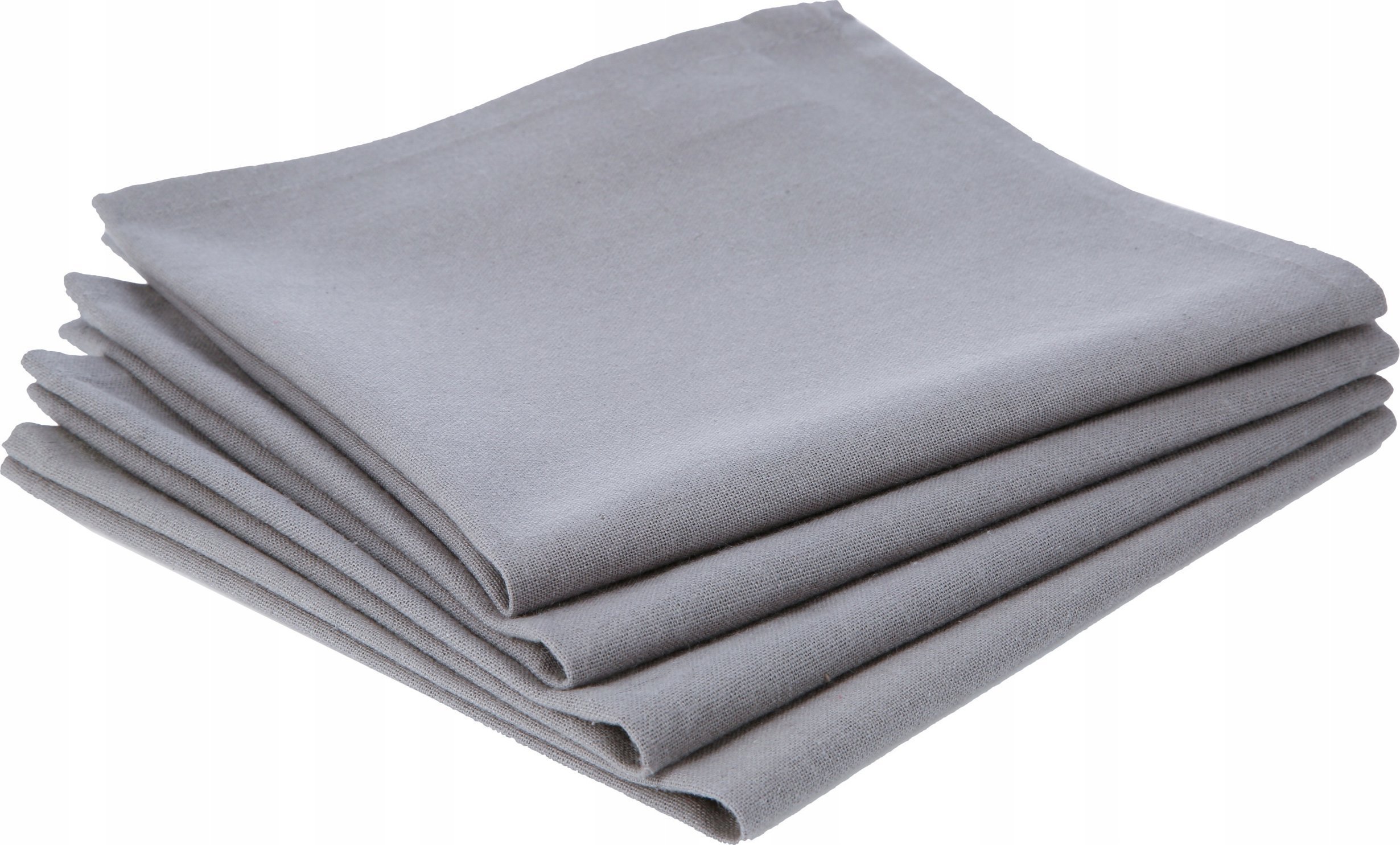 Atmosphera Serwetki bawełniane na stół, 40 x 40 cm, kolor jasnoszary, 4 sztuki