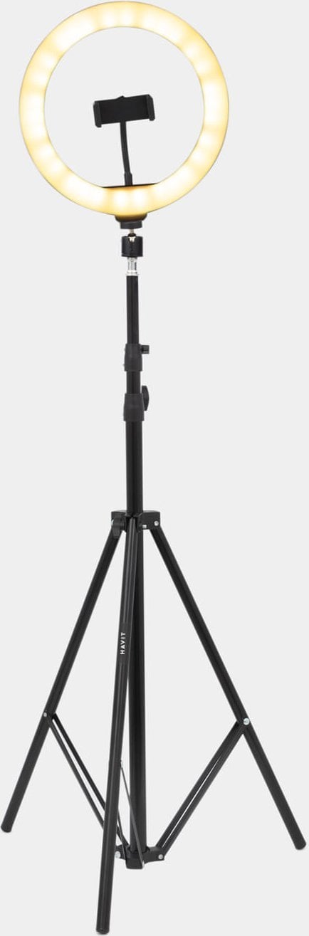 Tripod Havit ST7026 z pierścieniem świetlnym RGB (czarny)