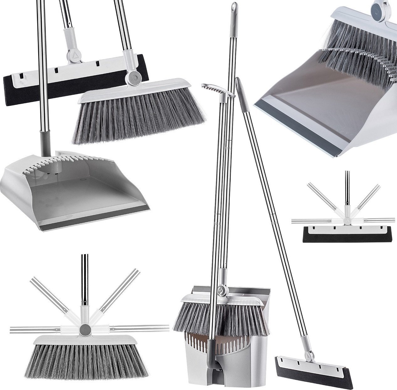 Kadax Zestaw do sprzątania Loken 3w1 miotła zmiotka szufelka