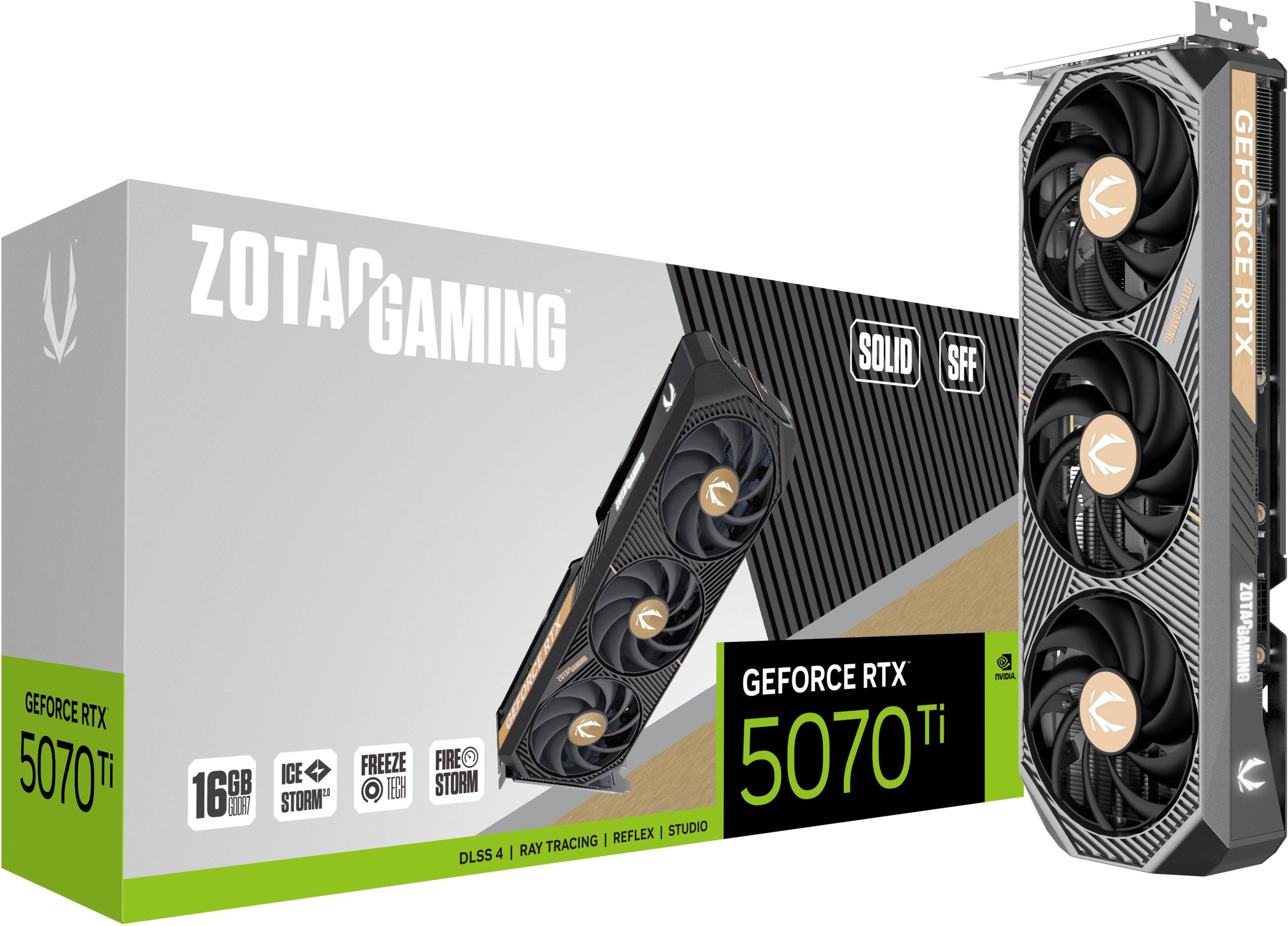 Karta graficzna Zotac Gaming GeForce RTX 5070 Ti Solid SFF 16GB GDDR7 DLSS4 (ZT-B50710D3-10P)