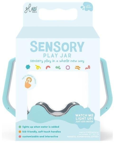 Glo Pals, Słoik sensoryczny do napełnienia wodą, kolor błękitny