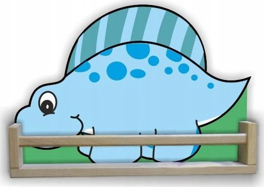 Półka drewniana DINO DINOZAUR NIEBIESKA