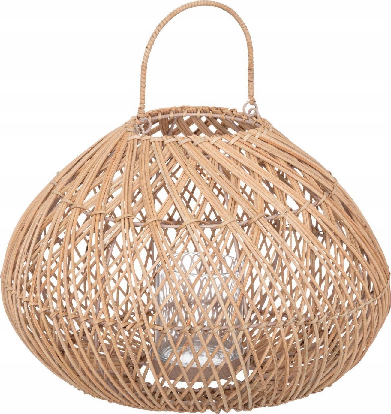 Atmosphera Lampion do altany Lour, rattanowy, wys. 27 cm