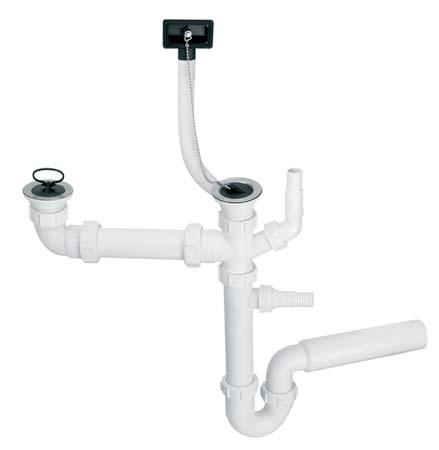 Syfon McAlpine Syfon rurowy podwójny 1,5" (HC7+DO2-U)