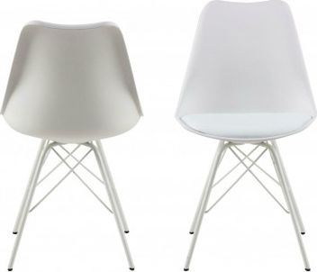 Actona Krzesło Eris PP białe/chrom
