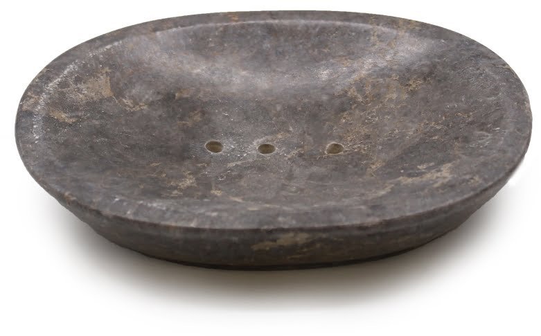 Kamienna mydelniczka - Szary Marmur Owal