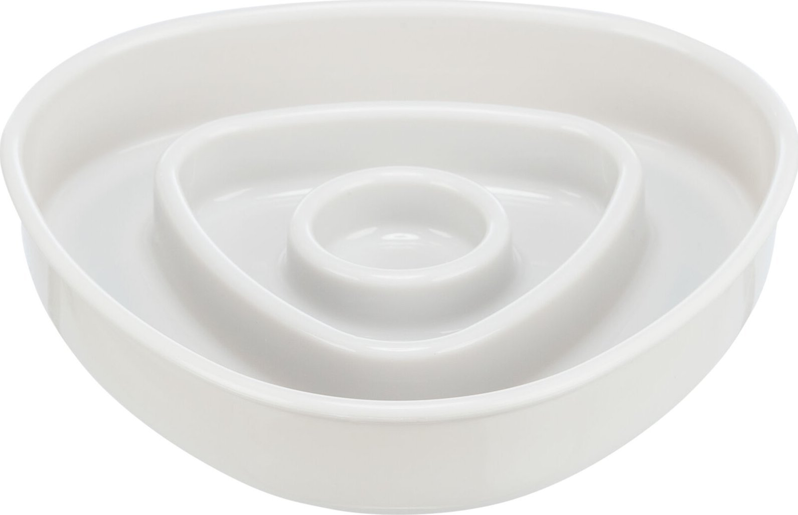 Trixie Slow Feeding, miska, dla kota, szara, plastik/TPR, 0,35 l/15×15 cm, spowalniająca jedzenie
