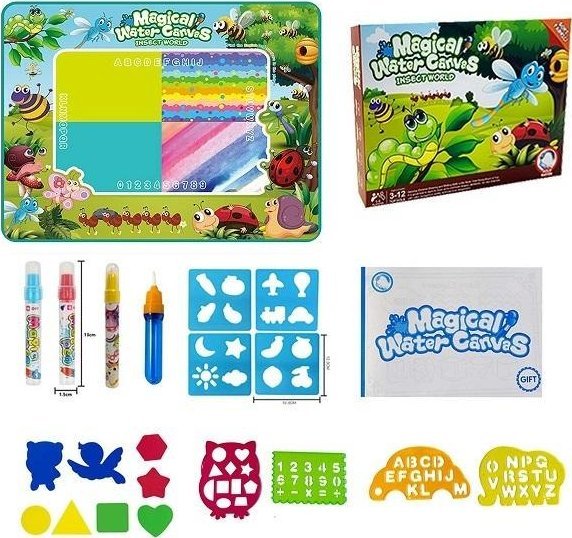 Mata do kolorowania wodnym pisakiem owady 100x80cm