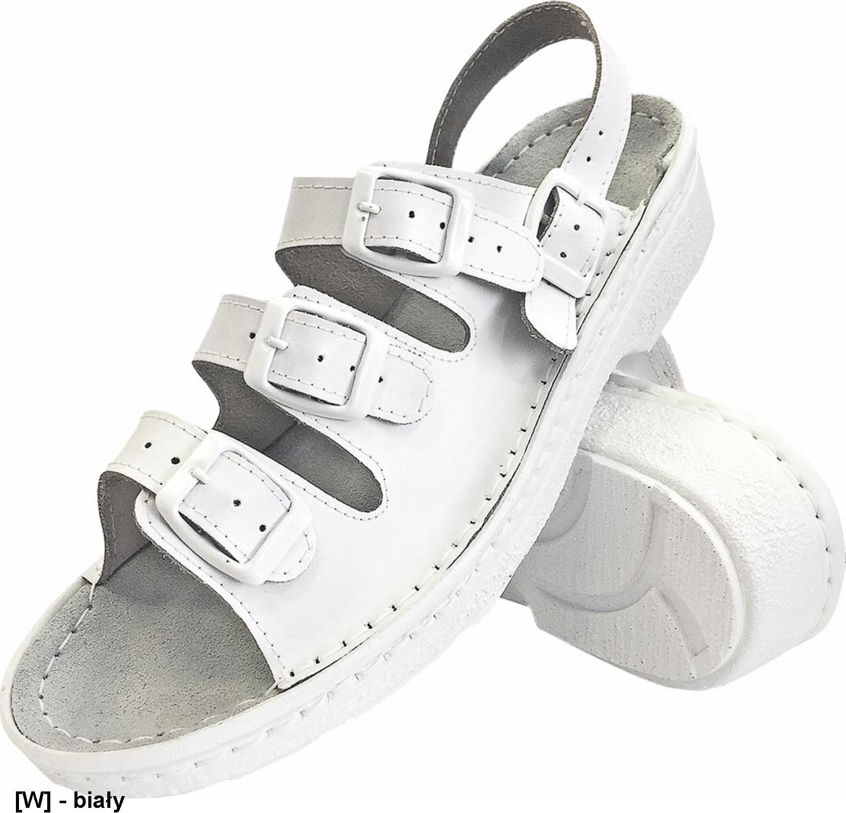 R.E.I.S. BMRKLA4PAS - obuwie ortopedyczne, trzy paski z regulacją tęgości + pasek podtrzymujący piętę 39