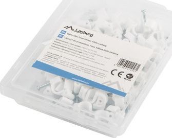 Organizer Lanberg Uchwyt montażowy Biały 100 sztuk (ORG01-CC70-102)