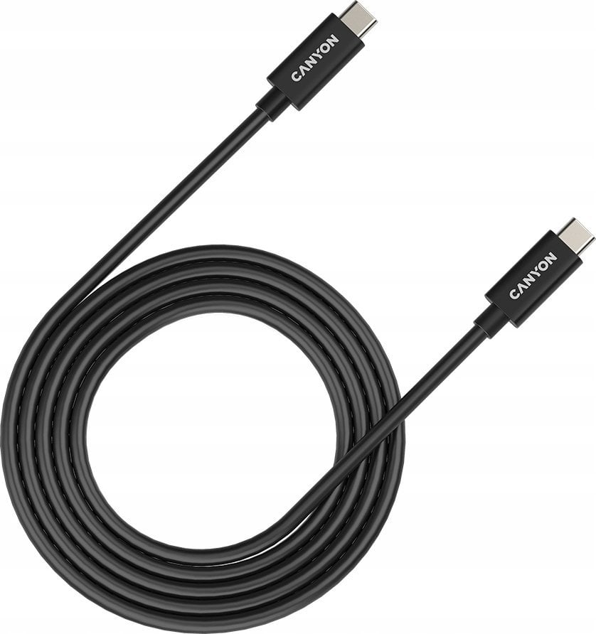 Kabel USB Canyon Kabel USB-C/USB-C UC-42, 20Gbps, 240W, 2m, Czarny