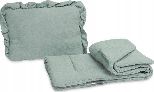 Sensillo KOMPLET DO WÓZKA MUŚLINOWY - KHAKI