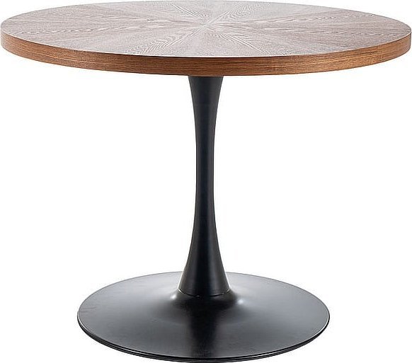 Signal Stół okrągły AMADEO orzech/czarny 100x100