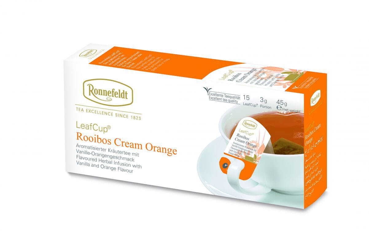 Ronnefeldt Ziołowa herbata Leaf Cup Rooibos Cream Orange 15 saszetek
