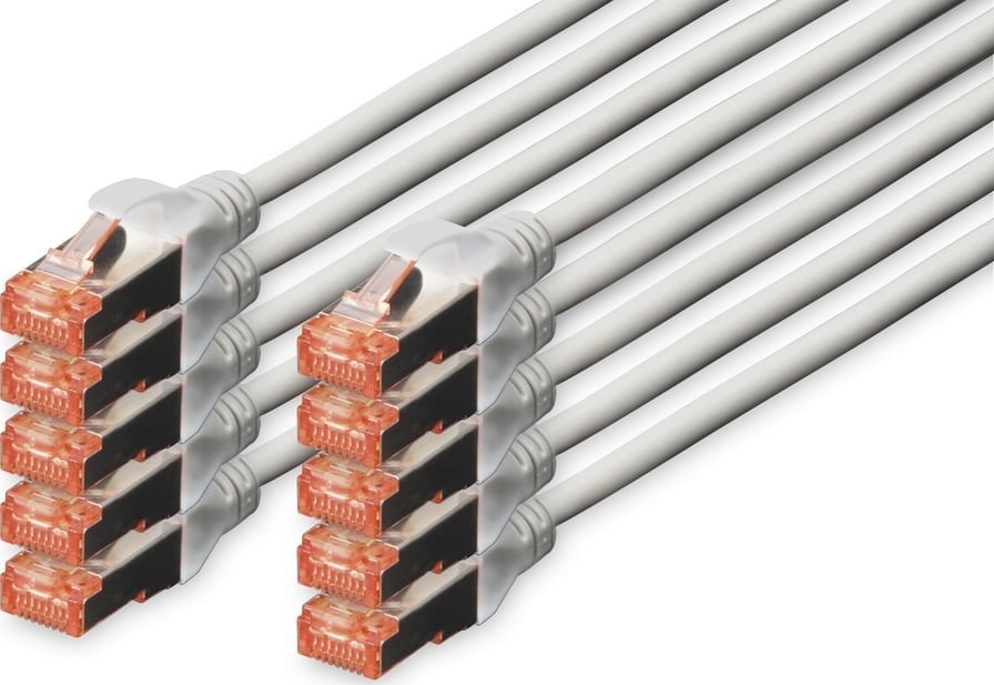 Digitus DIGITUS Professional - Patch- Cable - RJ- 45 (M) to RJ- 45 (M) - 5,0m - SFTP, PiMF - CAT 6e - IEEE 802,3 - halogen free, shaped, without Haken