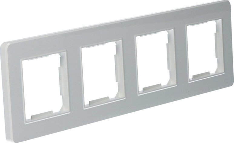 Onnline Ramka poczwórna, plastikowa, biała, GAMA ONNLINE