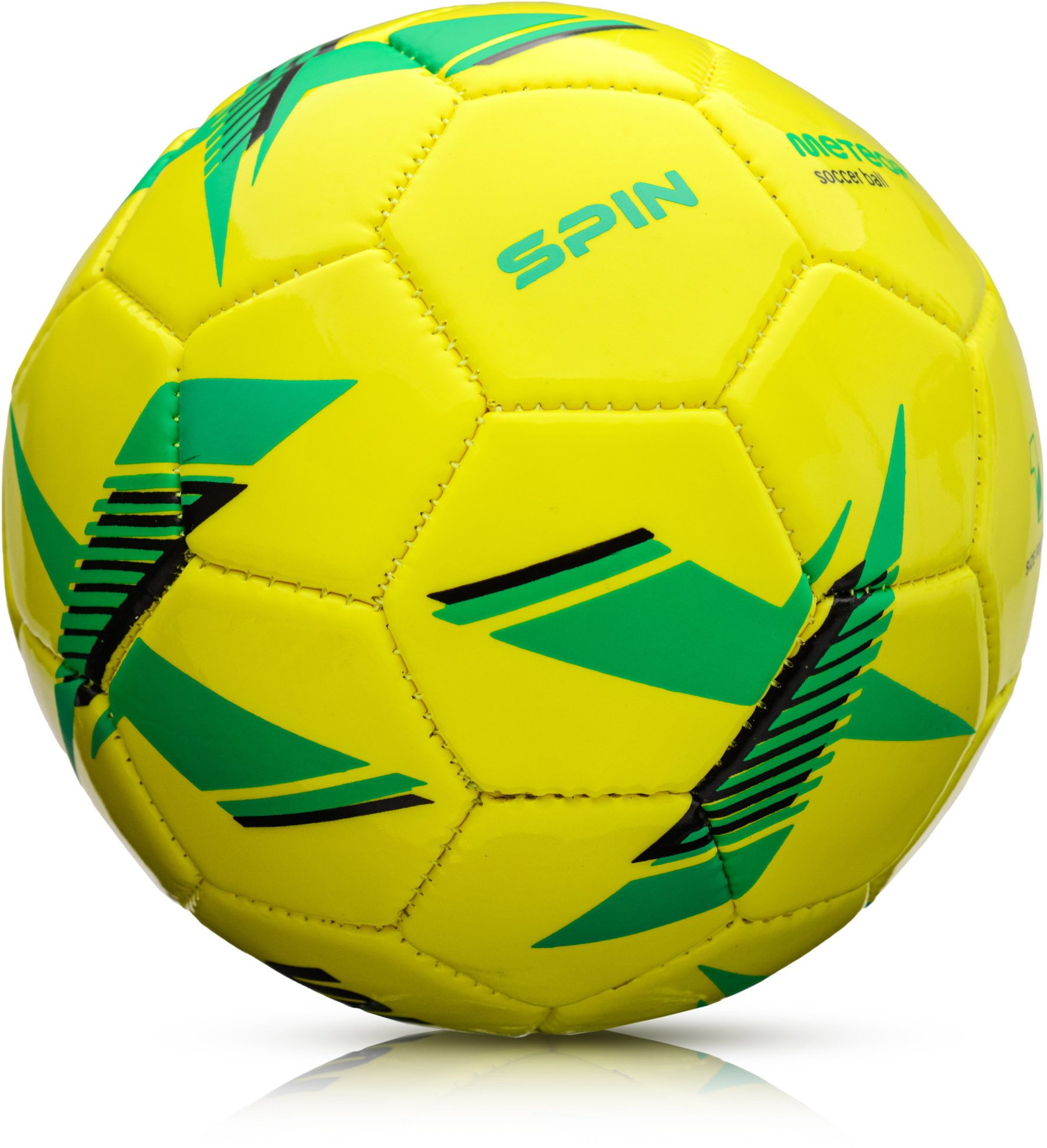Piłka nożna Meteor Spin 1 żółty Uniwersalny