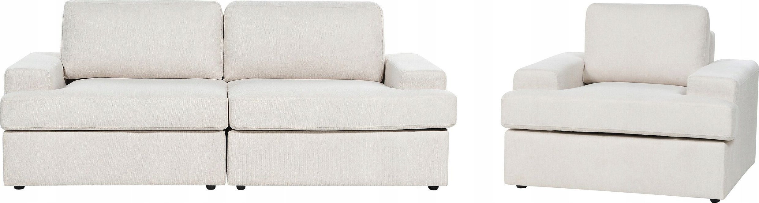 Beliani Komplet wypoczynkowy 4-osobowy jasnobeżowy ALLA