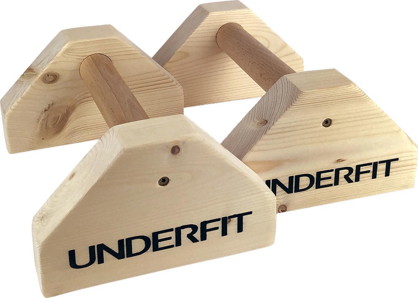 UnderFit Drewniane uchwyty do pompek paraletki UNDERFIT 28 cm