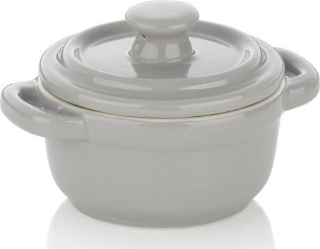 Kela Naczynie żaroodporne z pokrywką, śred. 10x8 cm, szare / Kela