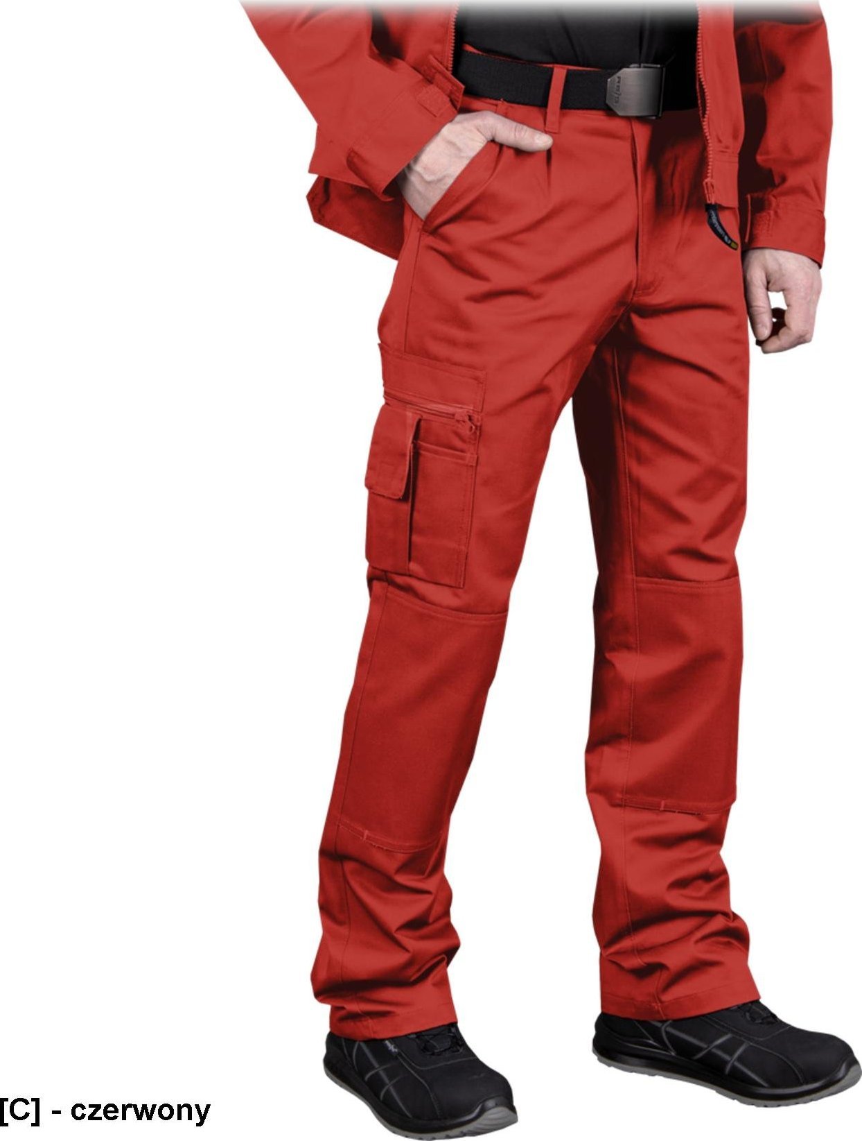 R.E.I.S. LH-VOBSTER - spodnie ochronne do pasa - czerwony 50
