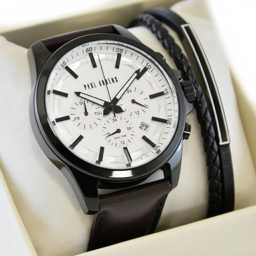 Zestaw męski zegarek Paul Lorens MAKALU-3B1 + bransoletka