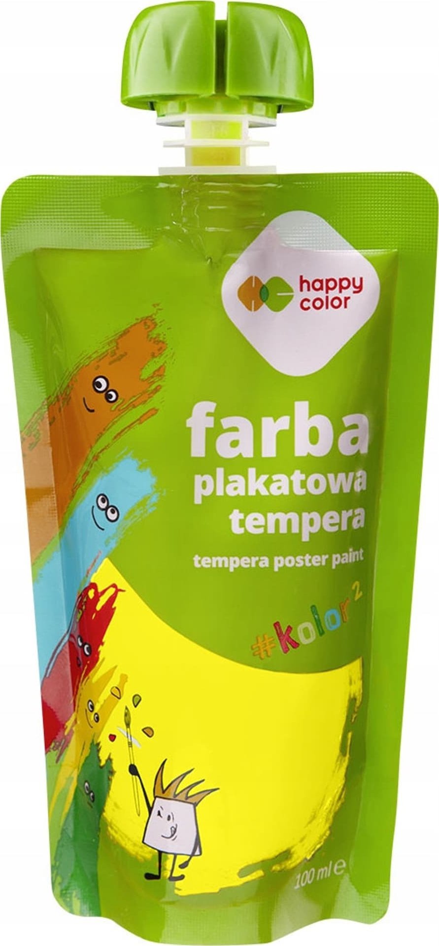 Farba plakatowa tempera neonowa żółta 100ml HA 3310 0100-01 HAPPY COLOR