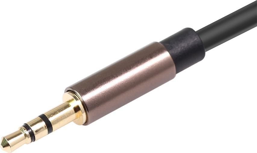 Kabel Mozos Jack 3.5mm - RCA (Cinch) x2 3m czarny (MCABLE-MJ-2RCA)