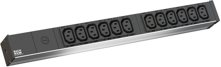 Listwa zasilająca Bachmann 12 gniazd 2 m czarna (800.2284)