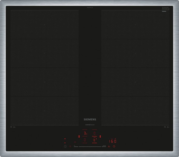Płyta grzewcza Siemens Siemens EX645HXC1E iQ700, independent hob (black/stainless steel, 60 cm, Home Connect)