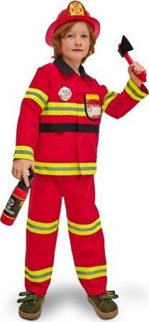 Strój strażak czerwony rozm. 96-116cm