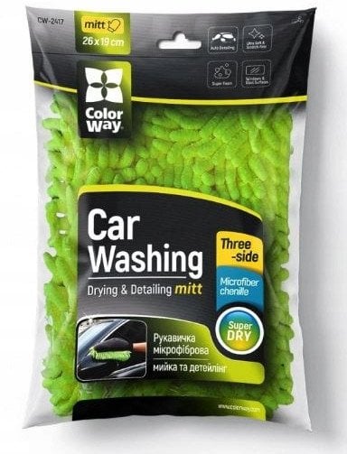 ColorWay | CW-2417 | Microfiber car wash and polish glove, double-sided