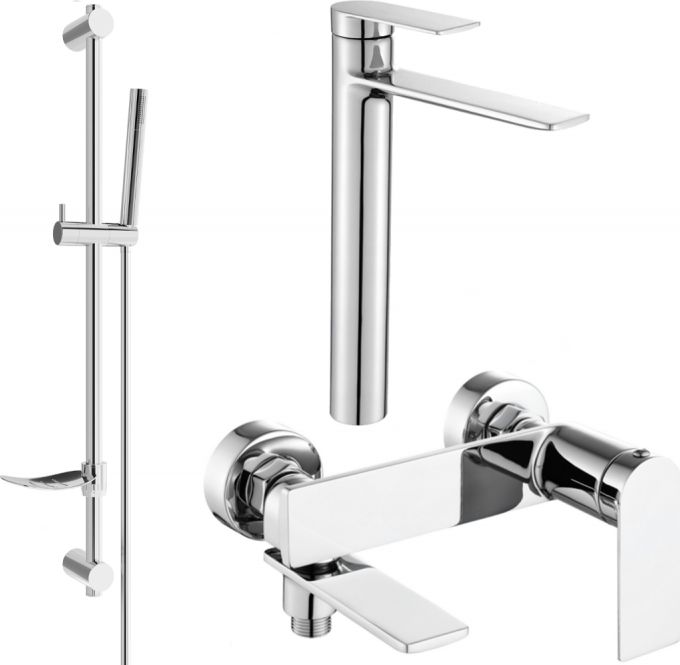 Mexen Mexen Zero DF70 zestaw wannowy, chrom - 7113DF70-00