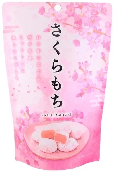 Sakura Mochi, oryginalne ryżowe ciasteczka japońskie o smaku wiśni 130g - Seiki