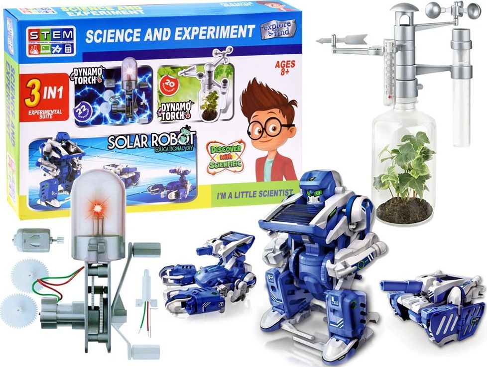 Jokomisiada Zestaw młodego naukowca 3w1 robot dynamo ZA3325