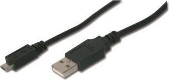 Kabel USB Digitus USB-A - microUSB 1 m Czarny (AK-300127-010-S)