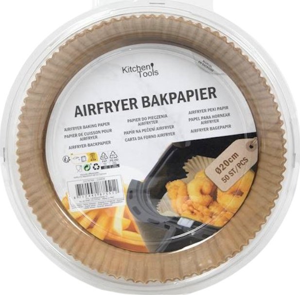 MPLCo Papier do pieczenia WKŁADY do frytkownicy AIR FRYER 50 szt OKRĄGŁE