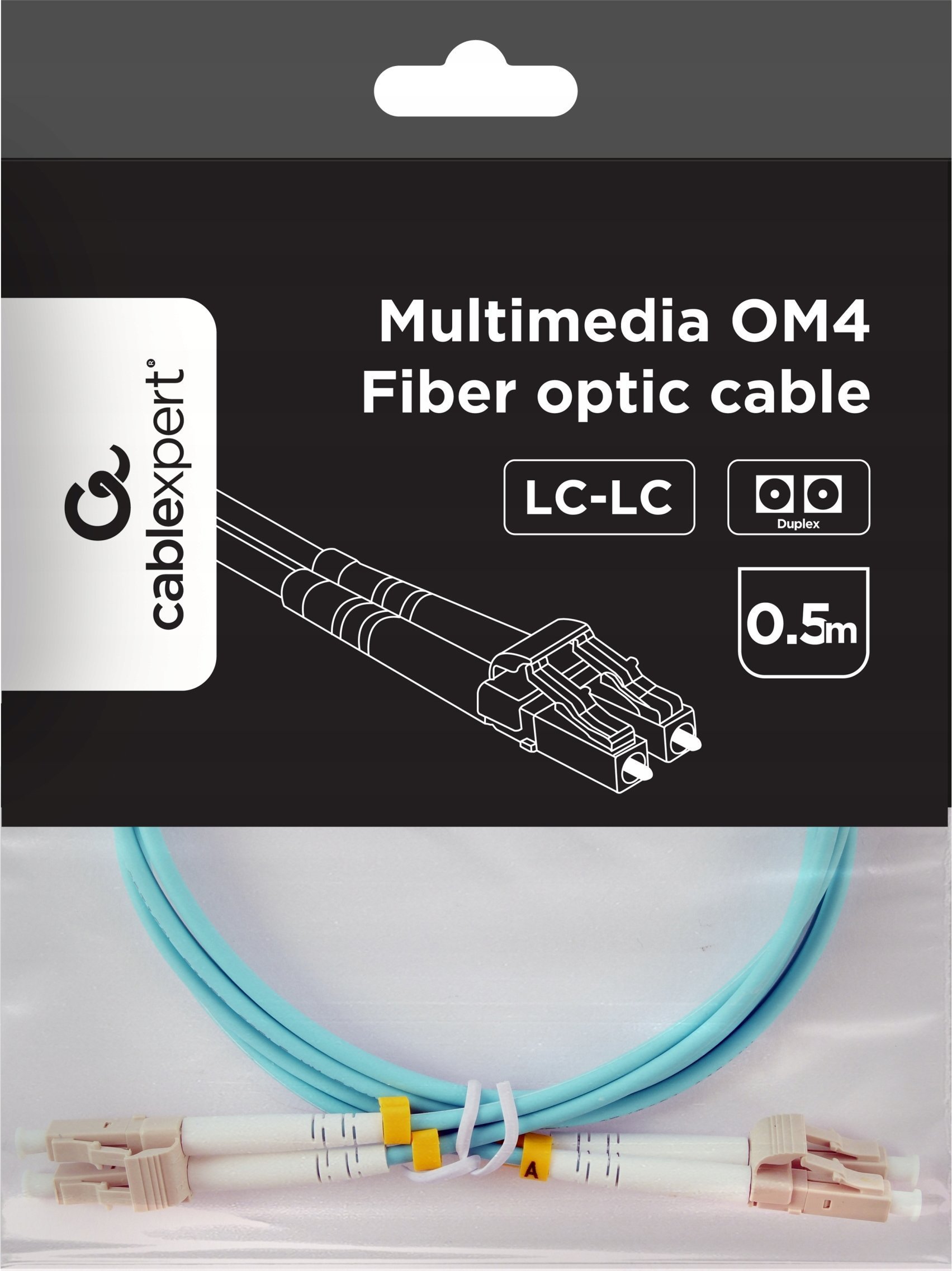 Gembird GEMBIRD patchcord światłowodowy wielomodowy duplex OM4 50/125 LC/LC 0.5m