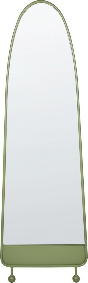 Beliani Metalowe lustro ścienne 45 x 146 cm zielone PARNAY