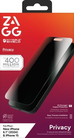 Zagg International ZAGG InvisibleShield Glass Elite Privacy - szkło prywatyzujące do iPhone 15/16 (2 kierunki)