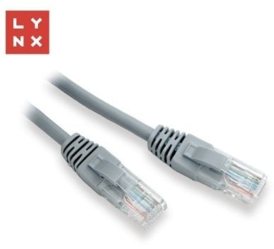 LYNX UTP patch kabel Cat5e, PVC, CCA, 20m, šedý