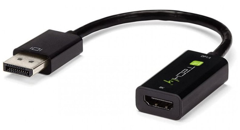 Adapter AV Techly DisplayPort - HDMI czarny (IADAP DP-HDMIF8K)