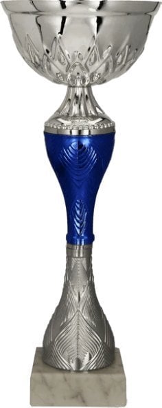 Victoria Sport Puchar metalowy srebrno-niebieski