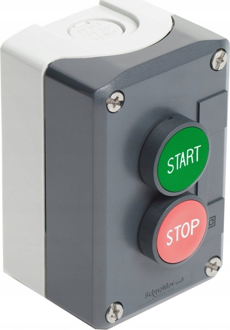 Schneider Electric Kaseta sterownicza 2-otworowa START/STOP szara IP65 XALD215