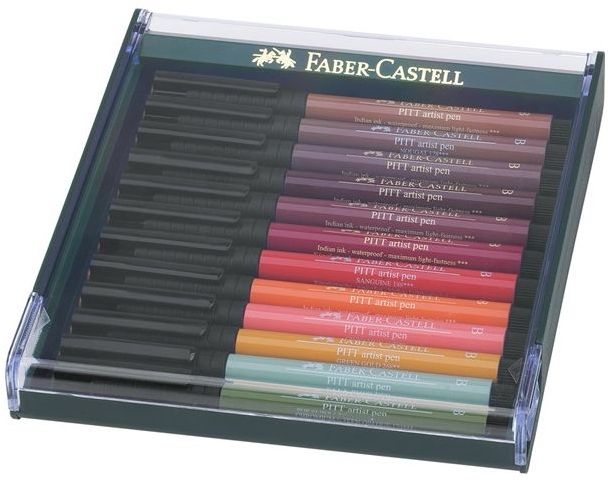 Faber-Castell Pitt Artist Pen Brush Zestaw 12 Kolorów Earth Faber-Castell (267422 FC)