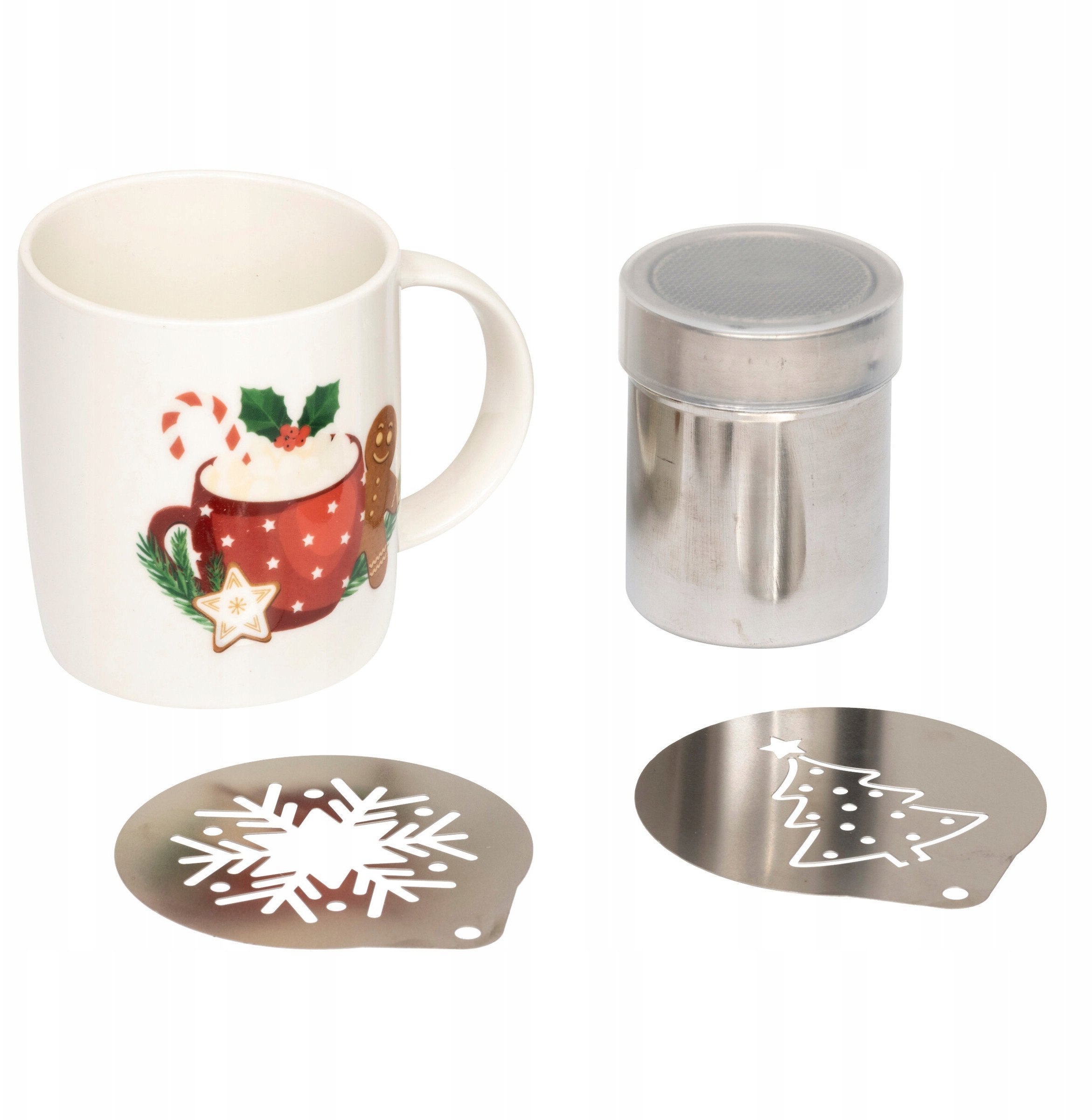 Kubek świąteczny z zestawem do cappucino, 350 ml