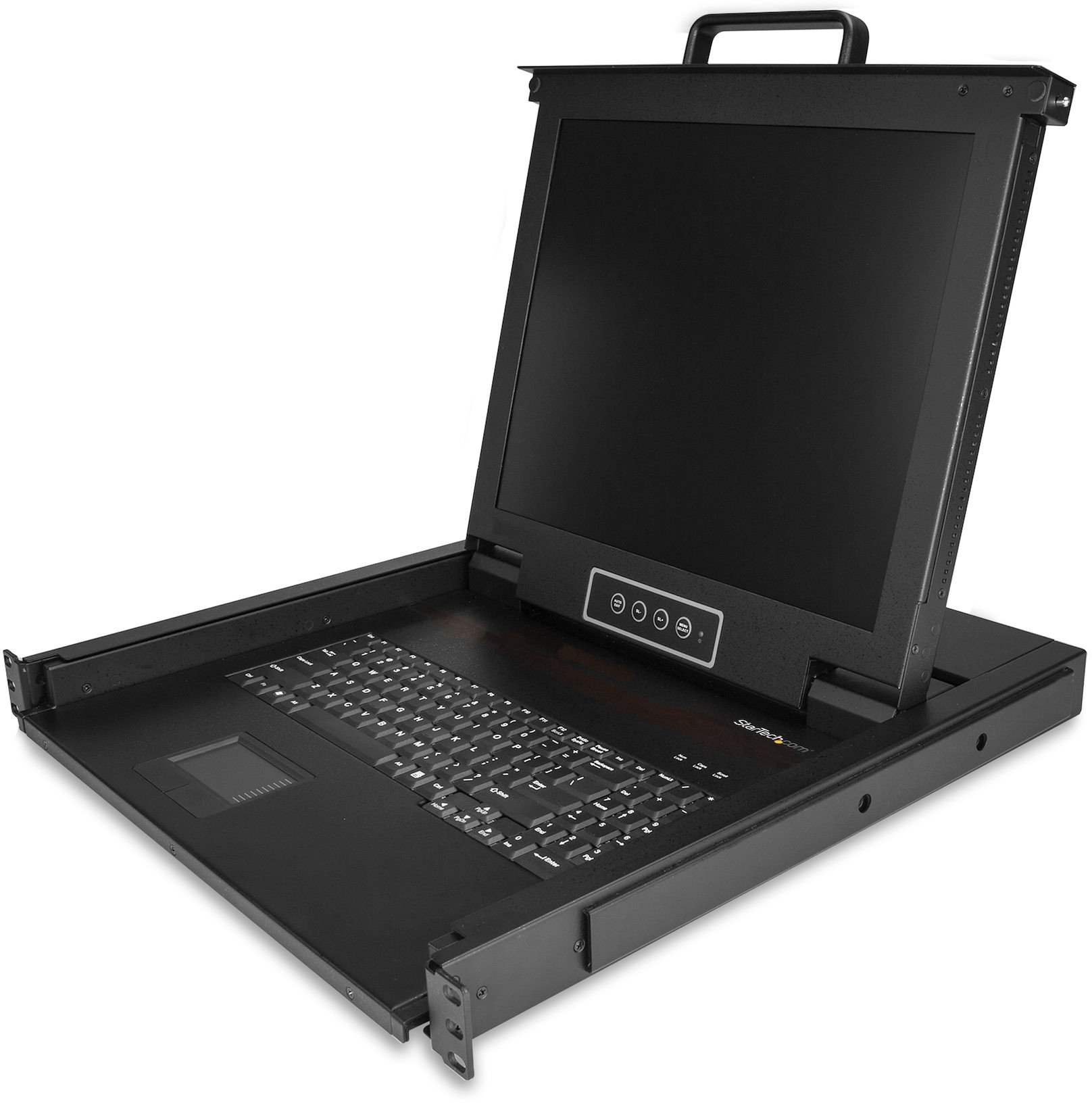 StarTech.com Rack KVM Konsole - US Tastatur(QWERTY), Ein Port VGA KVM mit 17" LCD Monitor - 1HE LCD KVM Konsolenschublade mit Kabeln - USB Unterstutzu