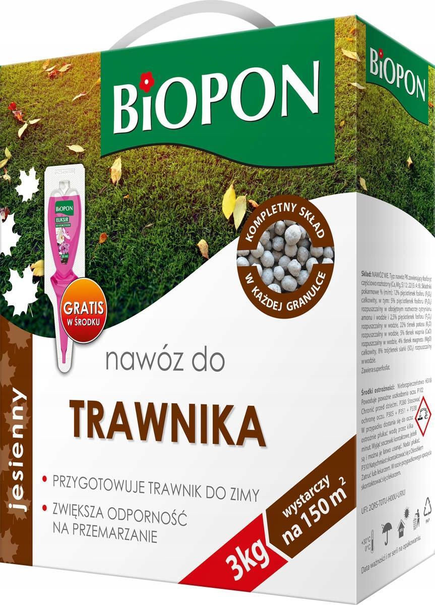 Biopon Nawóz Jesienny Do Trawnika 3kg Biopon