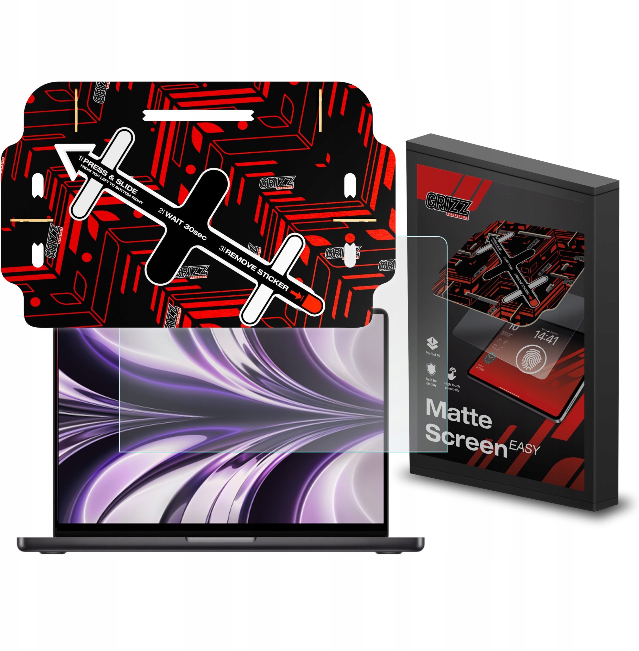 Filtr GrizzGlass Folia matowa MatteScreen Easy do Apple MacBook Air 13" 2022